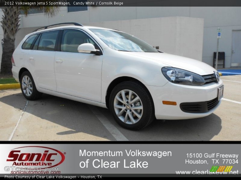 Candy White / Cornsilk Beige 2012 Volkswagen Jetta S SportWagen