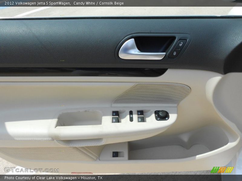 Candy White / Cornsilk Beige 2012 Volkswagen Jetta S SportWagen