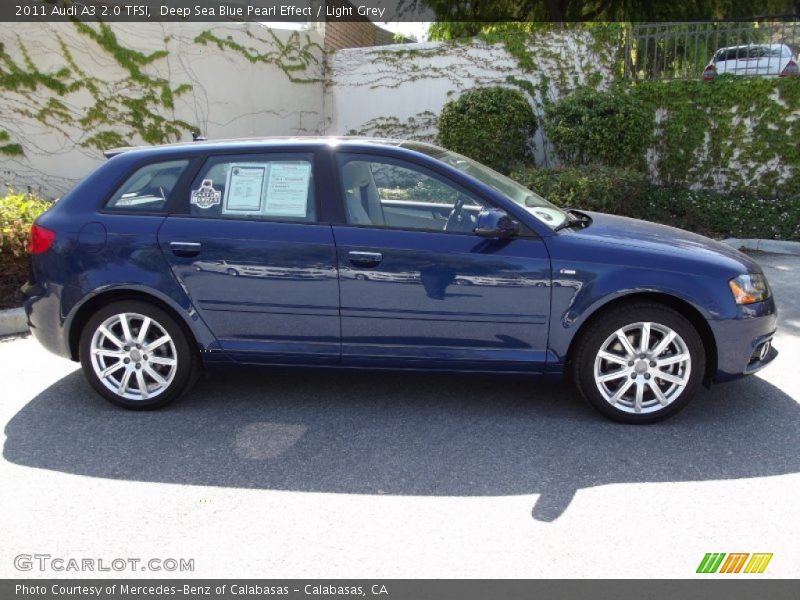 Deep Sea Blue Pearl Effect / Light Grey 2011 Audi A3 2.0 TFSI