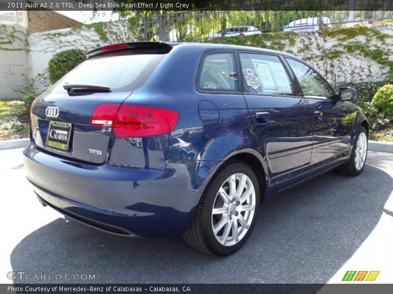 Deep Sea Blue Pearl Effect / Light Grey 2011 Audi A3 2.0 TFSI