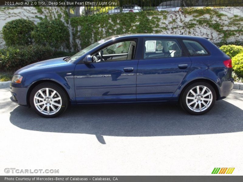 Deep Sea Blue Pearl Effect / Light Grey 2011 Audi A3 2.0 TFSI