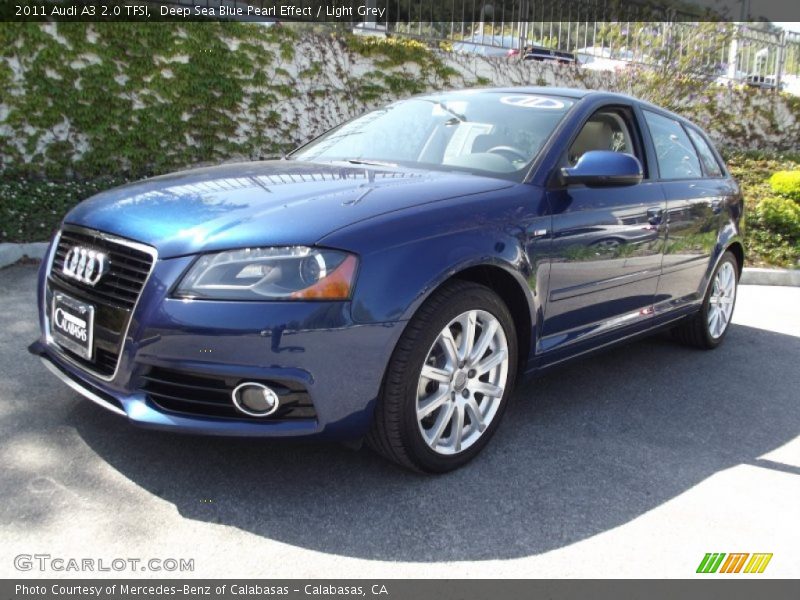 Deep Sea Blue Pearl Effect / Light Grey 2011 Audi A3 2.0 TFSI