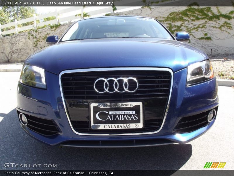 Deep Sea Blue Pearl Effect / Light Grey 2011 Audi A3 2.0 TFSI