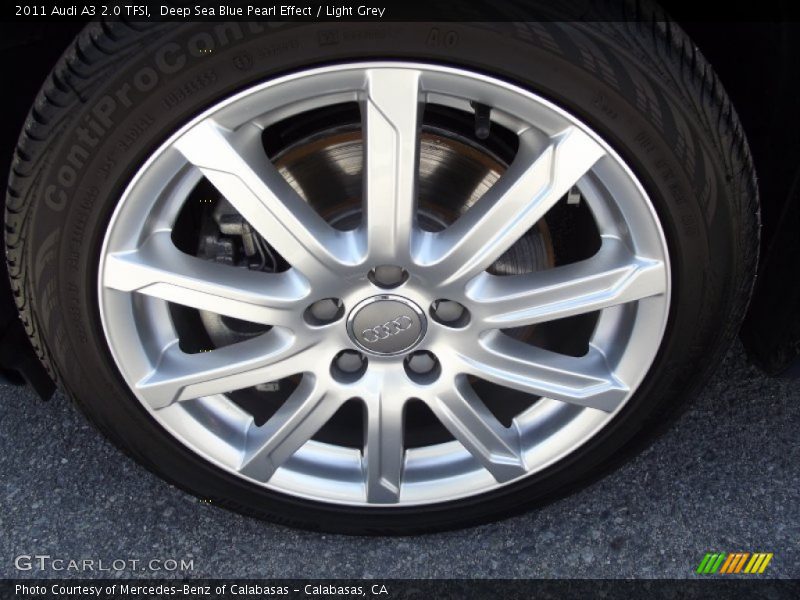 Deep Sea Blue Pearl Effect / Light Grey 2011 Audi A3 2.0 TFSI