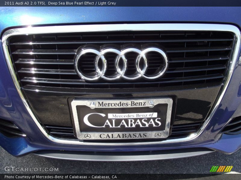 Deep Sea Blue Pearl Effect / Light Grey 2011 Audi A3 2.0 TFSI