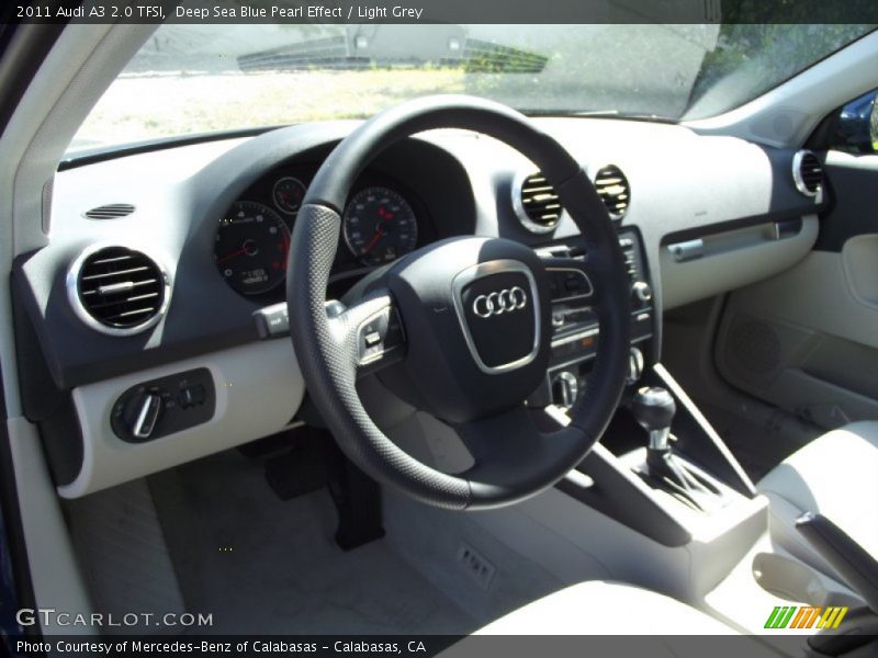 Deep Sea Blue Pearl Effect / Light Grey 2011 Audi A3 2.0 TFSI