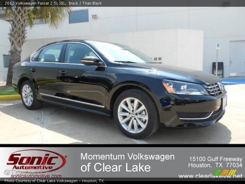 Black / Titan Black 2012 Volkswagen Passat 2.5L SEL
