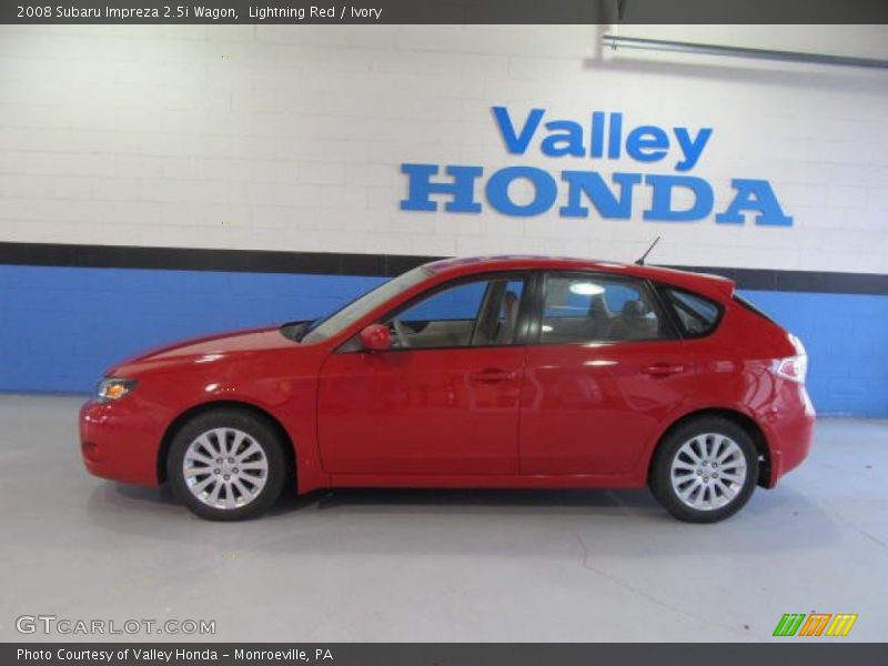 Lightning Red / Ivory 2008 Subaru Impreza 2.5i Wagon