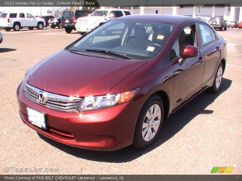 Crimson Pearl / Stone 2012 Honda Civic LX Sedan