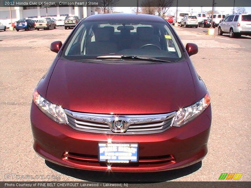 Crimson Pearl / Stone 2012 Honda Civic LX Sedan