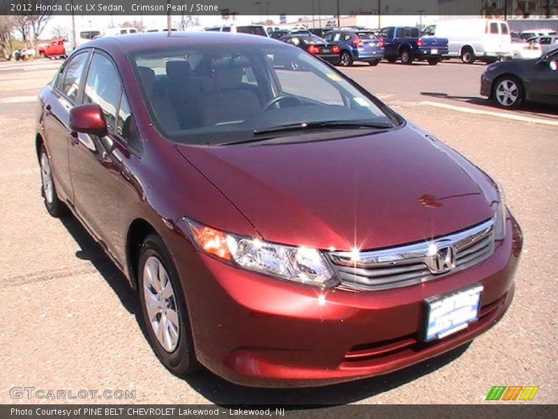 Crimson Pearl / Stone 2012 Honda Civic LX Sedan