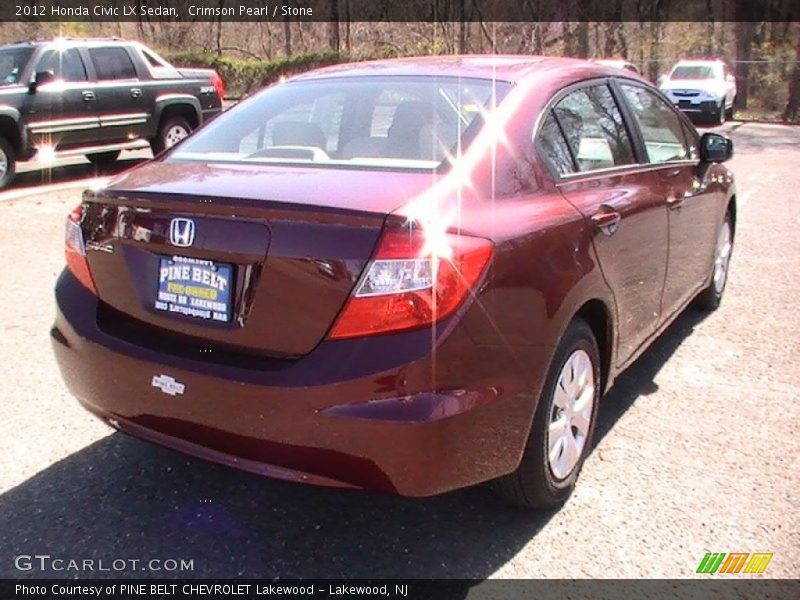 Crimson Pearl / Stone 2012 Honda Civic LX Sedan