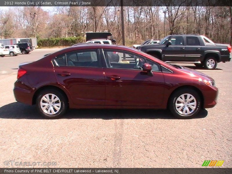 Crimson Pearl / Stone 2012 Honda Civic LX Sedan