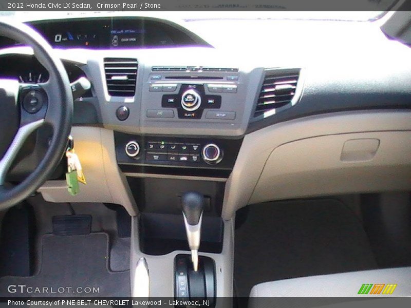 Crimson Pearl / Stone 2012 Honda Civic LX Sedan