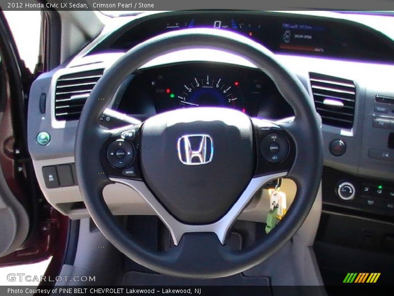 Crimson Pearl / Stone 2012 Honda Civic LX Sedan