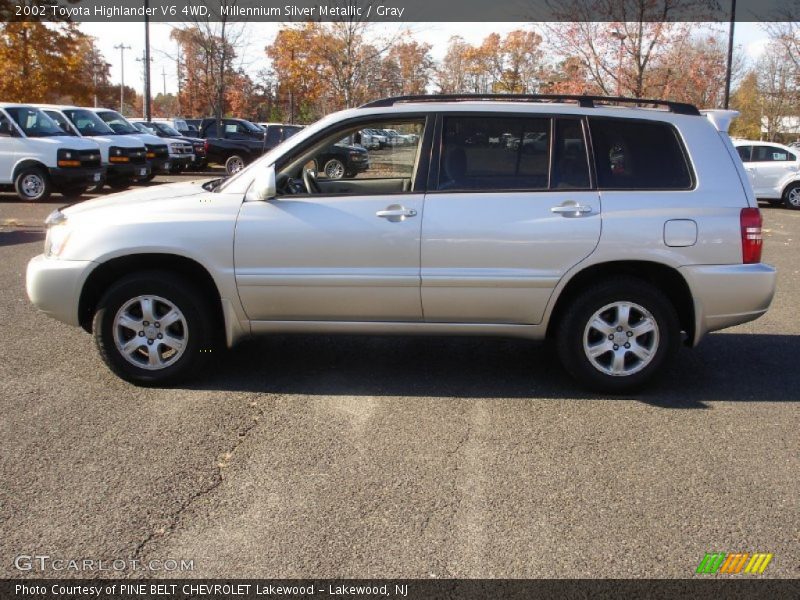 Millennium Silver Metallic / Gray 2002 Toyota Highlander V6 4WD