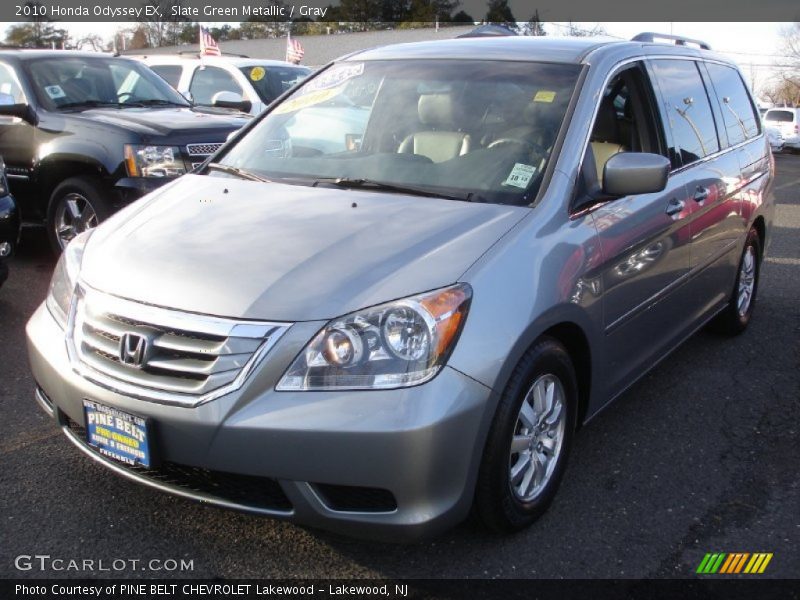 Slate Green Metallic / Gray 2010 Honda Odyssey EX