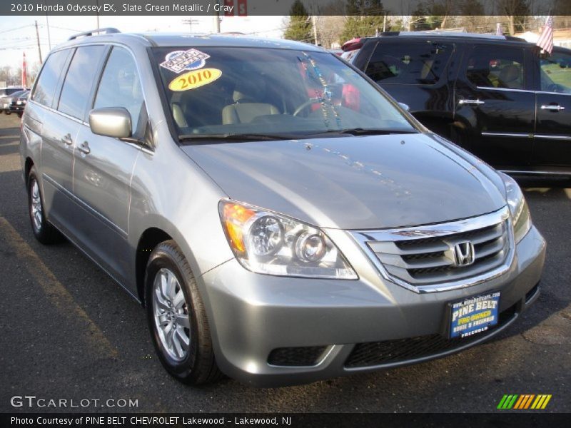 Slate Green Metallic / Gray 2010 Honda Odyssey EX
