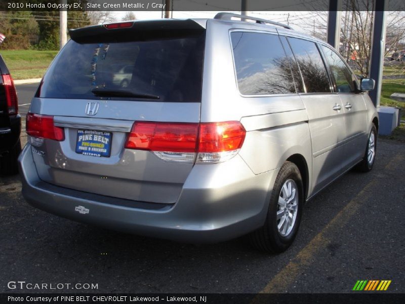 Slate Green Metallic / Gray 2010 Honda Odyssey EX