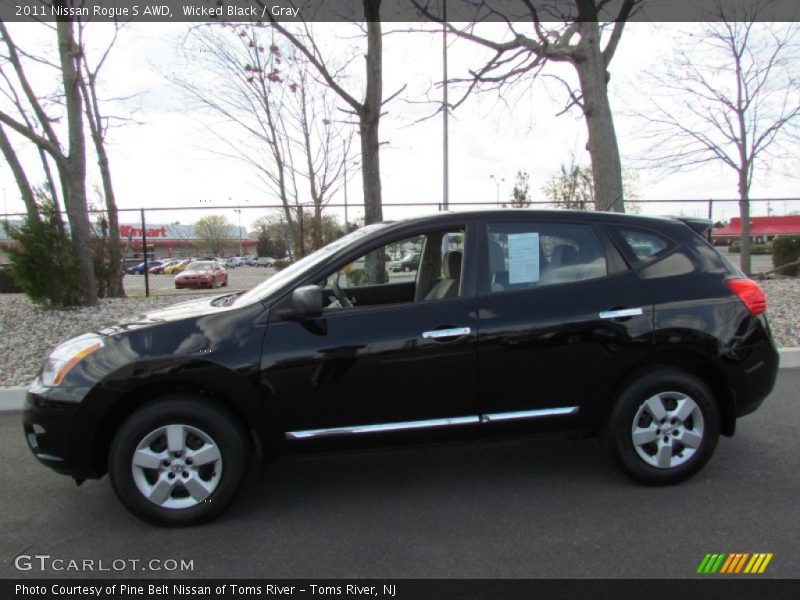 Wicked Black / Gray 2011 Nissan Rogue S AWD
