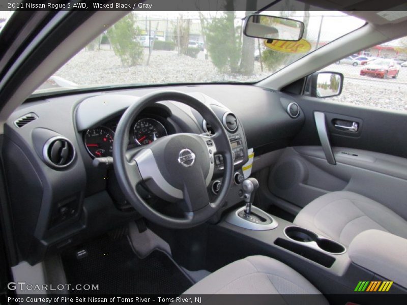 Wicked Black / Gray 2011 Nissan Rogue S AWD