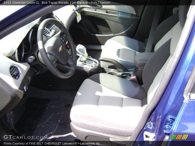 Blue Topaz Metallic / Jet Black/Medium Titanium 2012 Chevrolet Cruze LS