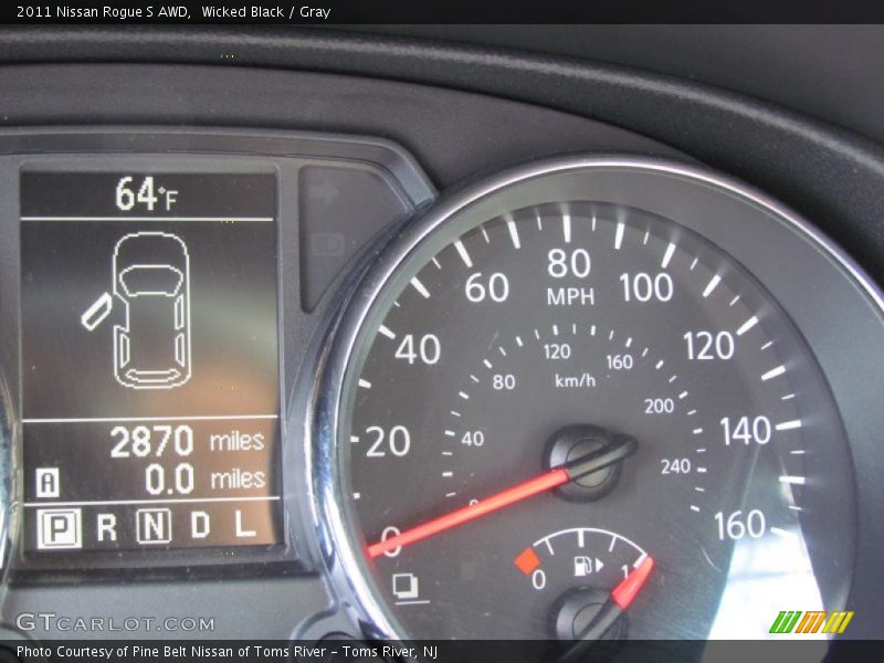 Wicked Black / Gray 2011 Nissan Rogue S AWD