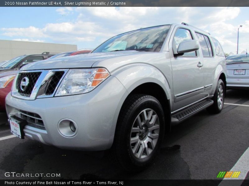 Silver Lightning Metallic / Graphite 2010 Nissan Pathfinder LE 4x4