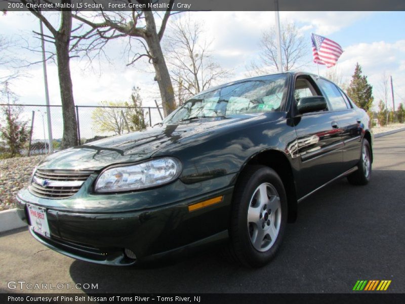 Forest Green Metallic / Gray 2002 Chevrolet Malibu LS Sedan