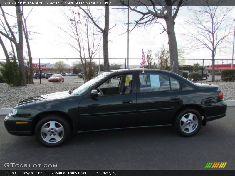 Forest Green Metallic / Gray 2002 Chevrolet Malibu LS Sedan