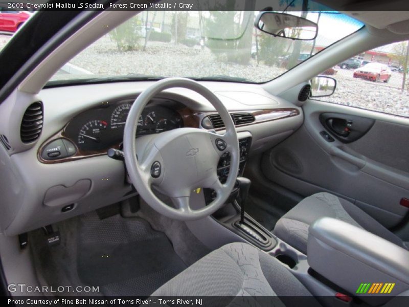 Forest Green Metallic / Gray 2002 Chevrolet Malibu LS Sedan