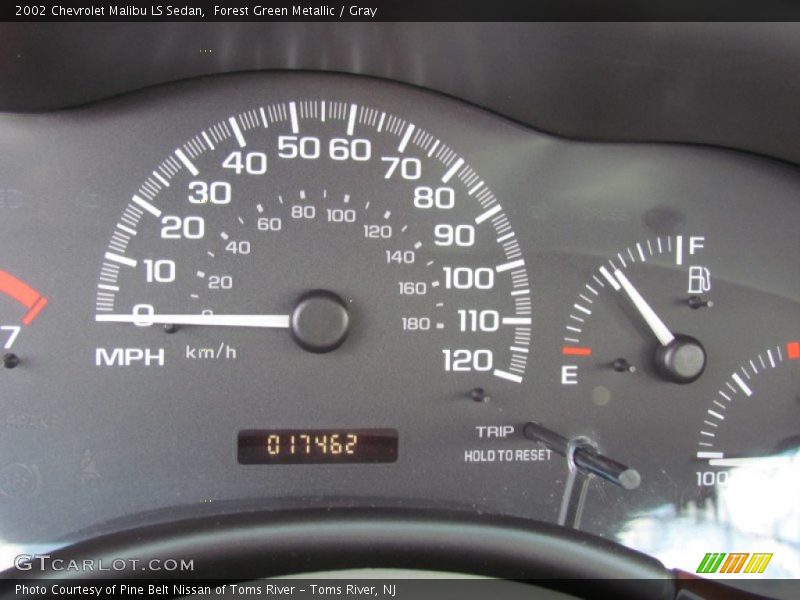 Forest Green Metallic / Gray 2002 Chevrolet Malibu LS Sedan