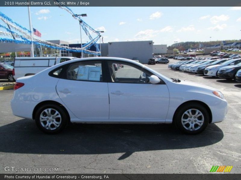 Nordic White / Beige 2010 Hyundai Elantra GLS
