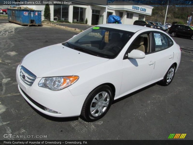 Nordic White / Beige 2010 Hyundai Elantra GLS