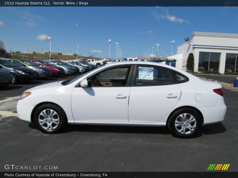Nordic White / Beige 2010 Hyundai Elantra GLS