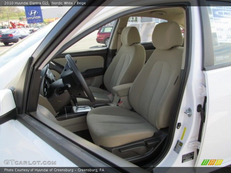 Nordic White / Beige 2010 Hyundai Elantra GLS