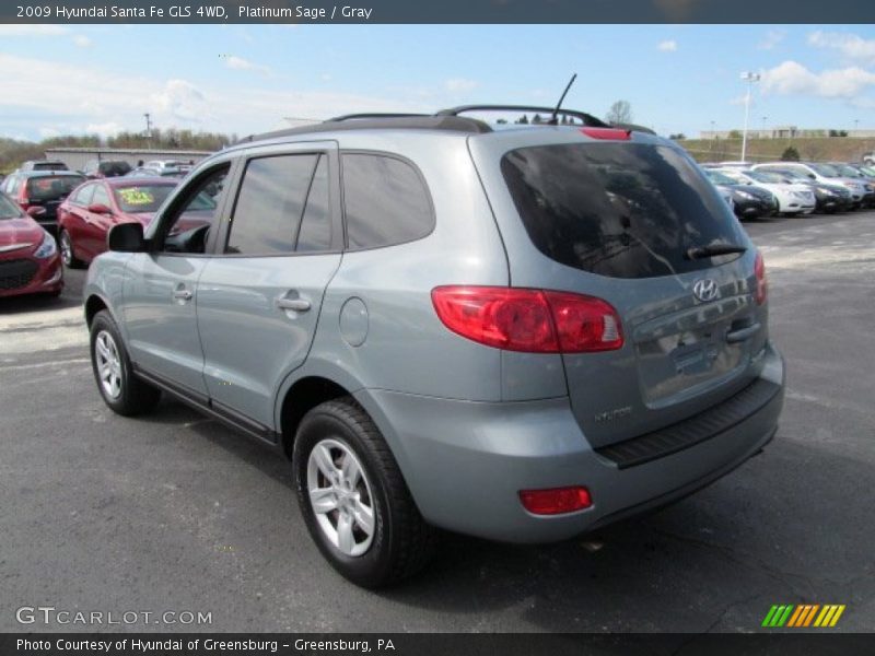 Platinum Sage / Gray 2009 Hyundai Santa Fe GLS 4WD