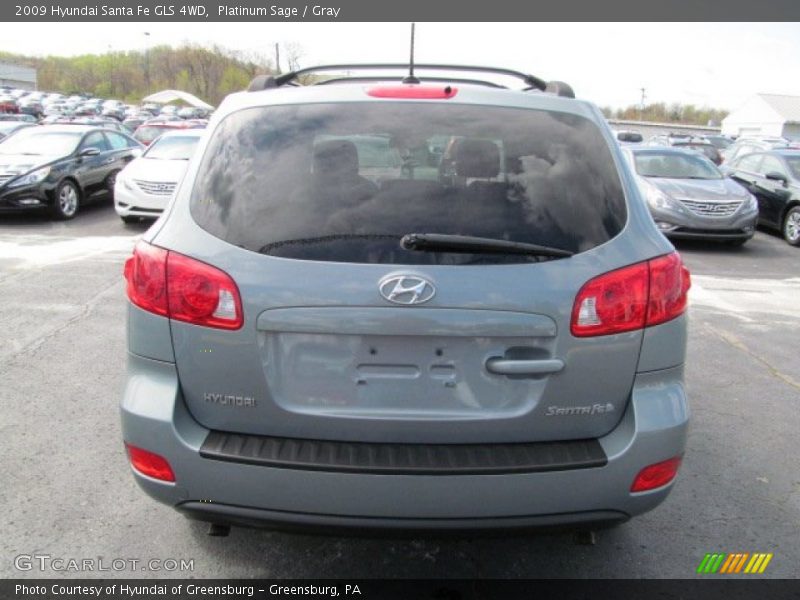 Platinum Sage / Gray 2009 Hyundai Santa Fe GLS 4WD