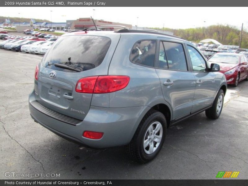 Platinum Sage / Gray 2009 Hyundai Santa Fe GLS 4WD