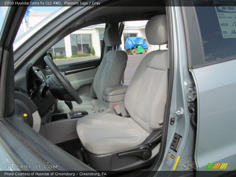 Platinum Sage / Gray 2009 Hyundai Santa Fe GLS 4WD