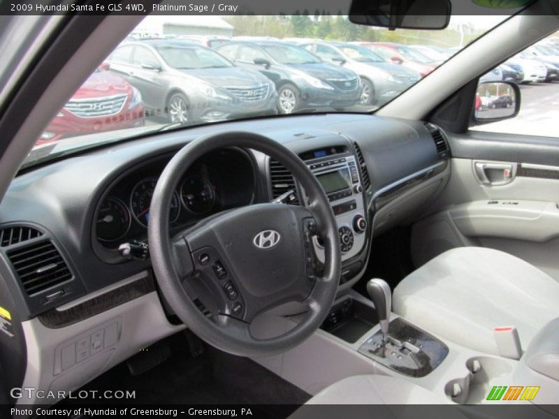 Platinum Sage / Gray 2009 Hyundai Santa Fe GLS 4WD