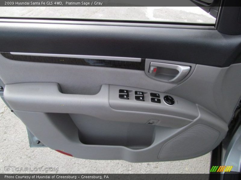 Platinum Sage / Gray 2009 Hyundai Santa Fe GLS 4WD