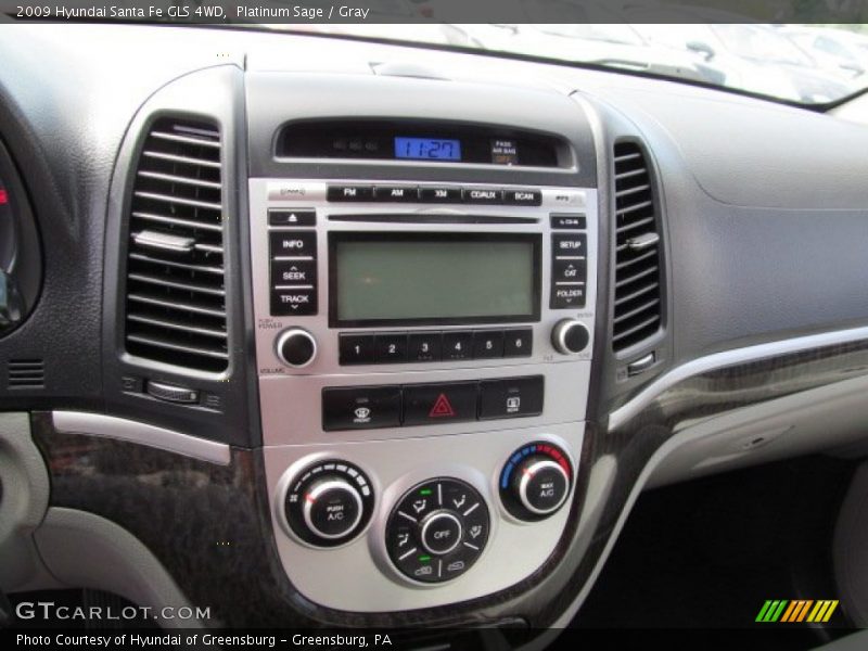 Platinum Sage / Gray 2009 Hyundai Santa Fe GLS 4WD