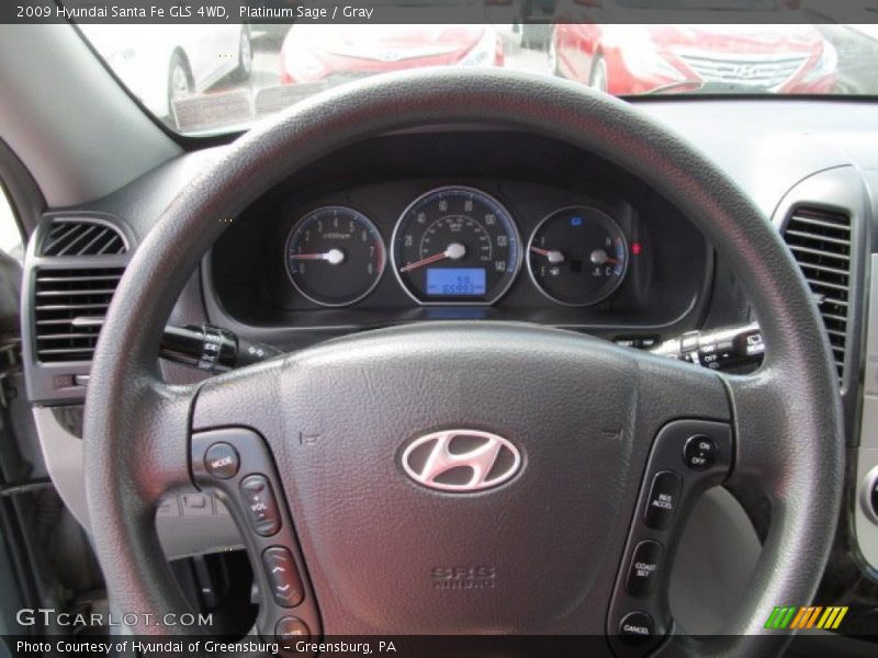 Platinum Sage / Gray 2009 Hyundai Santa Fe GLS 4WD