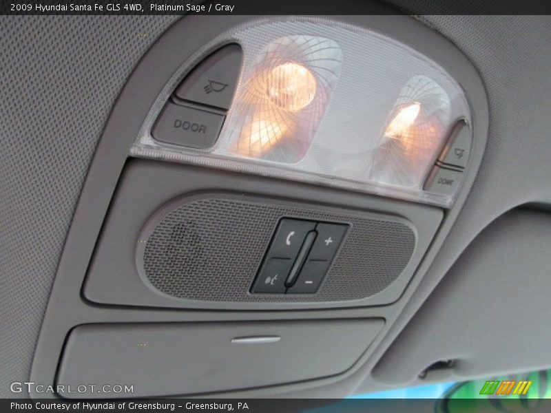 Platinum Sage / Gray 2009 Hyundai Santa Fe GLS 4WD