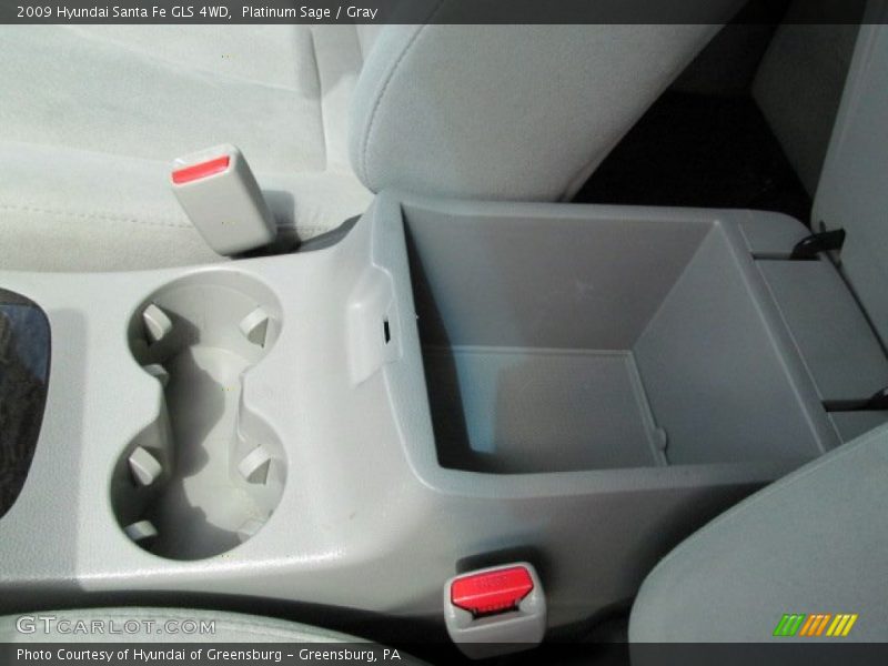 Platinum Sage / Gray 2009 Hyundai Santa Fe GLS 4WD