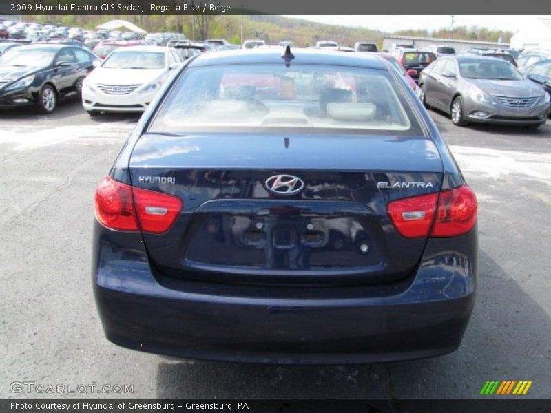 Regatta Blue / Beige 2009 Hyundai Elantra GLS Sedan