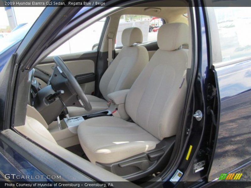 Regatta Blue / Beige 2009 Hyundai Elantra GLS Sedan