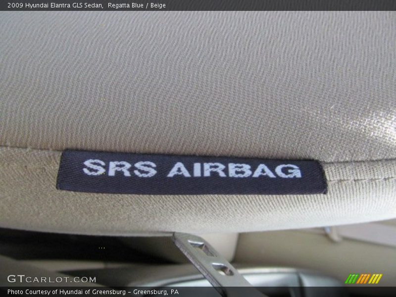 Regatta Blue / Beige 2009 Hyundai Elantra GLS Sedan
