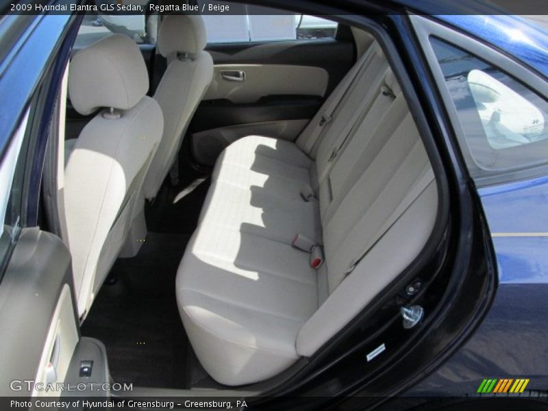 Regatta Blue / Beige 2009 Hyundai Elantra GLS Sedan